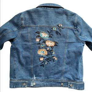Floral Embroidered Denim Jacket